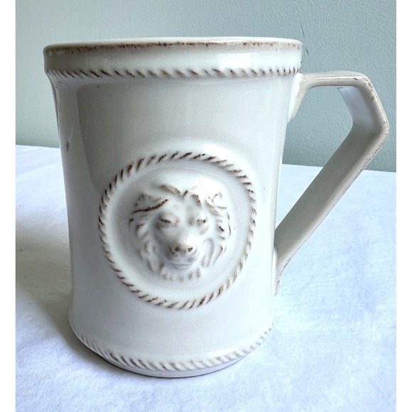 Juliska Other - Juliska Ceramics Courage Lion Berry & Thread Whitewash Mug Coffee Cup Excellent